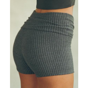 Stylish NUFIWI Women Fold Over Yoga Shorts for Summer