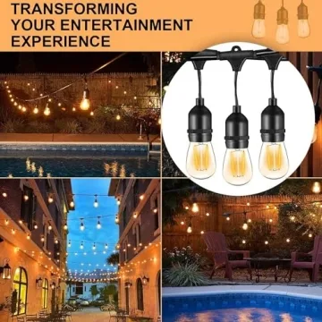 Banord Dimmable LED String Lights for Outdoor Use