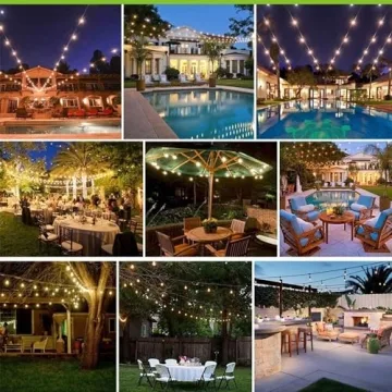 Banord Dimmable LED String Lights for Outdoor Use