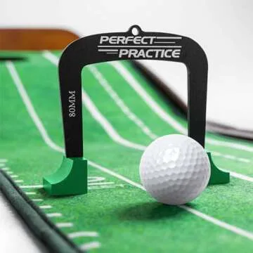 Perfect Practice Putting Gates (3-Pack) - Differently Sized Golf Putting Gates, Putting Aid to Improve & Perfect Stroke, Golf Practice, w/Detachable Legs & Carrying Case, Indoor & Outdoor Use