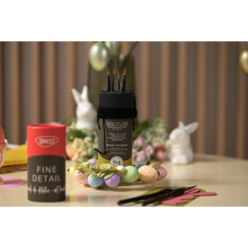 DACO Miniature Paint Brush Set, 15 Detail Brushes with Holder