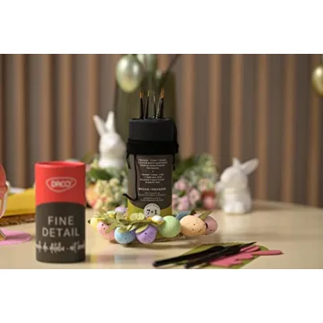 DACO Miniature Paint Brush Set, 15 Detail Brushes with Holder