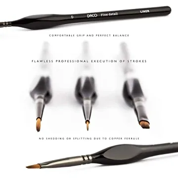 DACO Miniature Paint Brush Set, 15 Detail Brushes with Holder