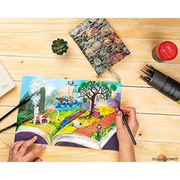 DACO Miniature Paint Brush Set, 15 Detail Brushes with Holder