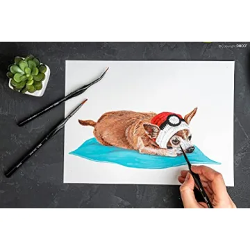 DACO Miniature Paint Brush Set, 15 Detail Brushes with Holder