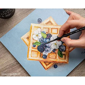 DACO Miniature Paint Brush Set, 15 Detail Brushes with Holder