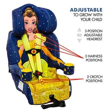 KidsEmbrace Beauty and the Beast Car Seat for Ages 2-10