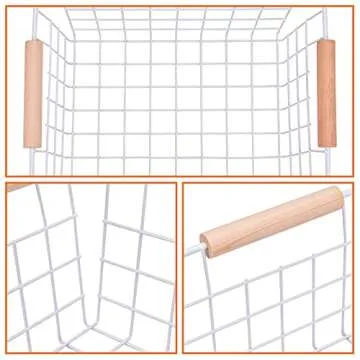 Panghuhu88 White Wire Storage Baskets - 6 Pcs Set
