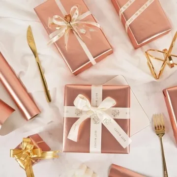 Premium Rose Gold Wrapping Paper Elegant Matte Finish