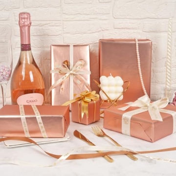 Premium Rose Gold Wrapping Paper Elegant Matte Finish