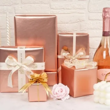 Premium Rose Gold Wrapping Paper Elegant Matte Finish