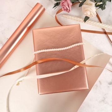 Premium Rose Gold Wrapping Paper Elegant Matte Finish