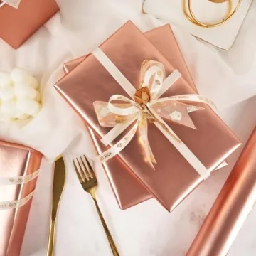 Premium Rose Gold Wrapping Paper Elegant Matte Finish