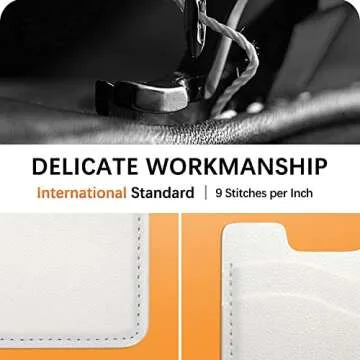 Phone Wallet, Leather Phone Card Holder, Stretchy Card Holder for Back of Phone Credit Card Holder for Phone Case Compatible with Most of Cell Phone (iPhone, Samsung) - 2Pack White