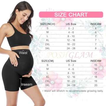POSHGLAM Women's Maternity Shapewear for Dress Seamless Underwear Belly Support Prevent Chaffing Pantie Shorts(Nude, Small)