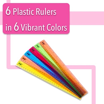 Mr. Pen Vibrant 12 Inch Ruler Set for School and Art