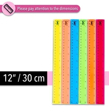 Mr. Pen Vibrant 12 Inch Ruler Set for School and Art
