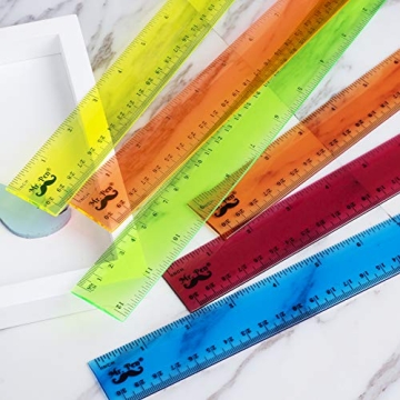 Mr. Pen Vibrant 12 Inch Ruler Set for School and Art