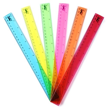 Mr. Pen Vibrant 12 Inch Ruler Set for School and Art