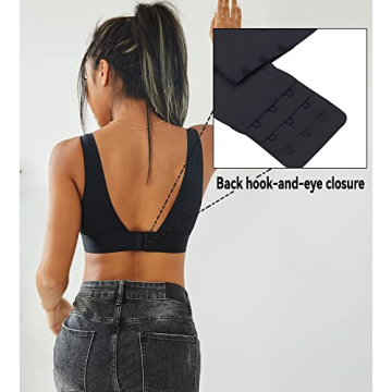 Knowyou Women's Seamless Deep V Wireless Comfort Bra