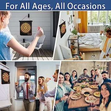 BATURU Magnetic Dart Board - Safe Family Fun with Magnetic Darts, 12pcs