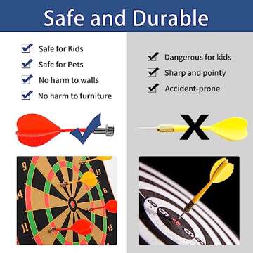 BATURU Magnetic Dart Board - Fun for All Ages!