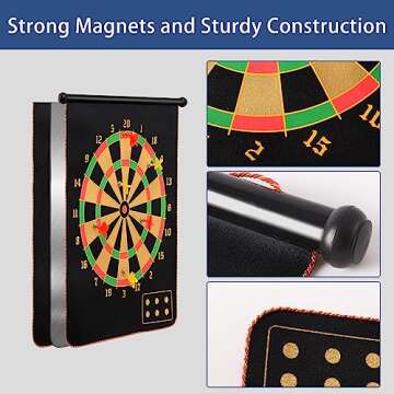 BATURU Magnetic Dart Board - Fun for All Ages!