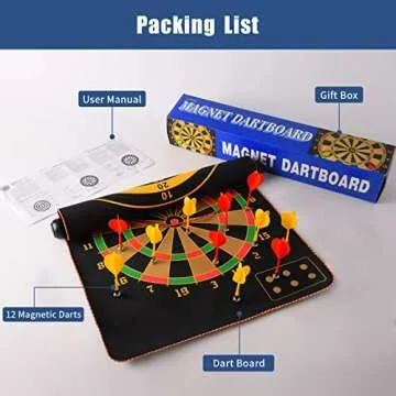 BATURU Magnetic Dart Board - Fun for All Ages!
