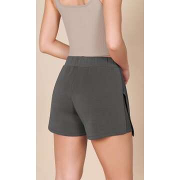 ODODOS Modal Soft Wrap Mini Skorts with Pocket for Women High Waist Asymmetrical Hem Relaxed Shorts,...