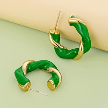 Twisted Gold Hoop Earrings for Sensitive Ears - SPECCI