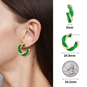 Twisted Gold Hoop Earrings for Sensitive Ears - SPECCI