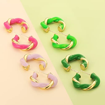 Twisted Gold Hoop Earrings for Sensitive Ears - SPECCI