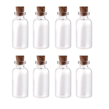Yesker IPV023 Mini Glass Jars with Cork Stoppers - Set of 24
