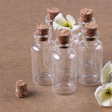 Yesker 24 Mini Glass Jars with Cork Stoppers for Crafts