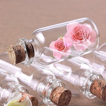 Yesker 24 Mini Glass Jars with Cork Stoppers for Crafts