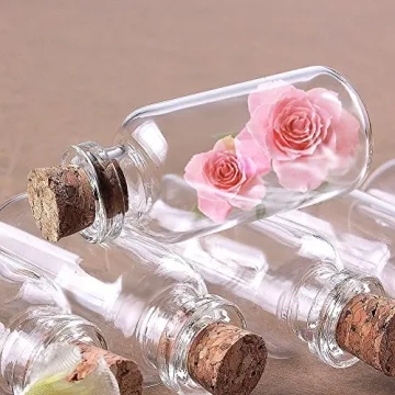Yesker 24 Mini Glass Jars with Cork Stoppers for Crafts