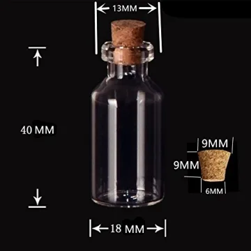 Yesker 24 Mini Glass Jars with Cork Stoppers for Crafts