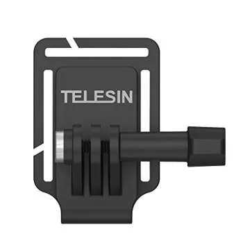 TELESIN 360 Rotation Backpack Camera Clip On Clamp Mount for GoPro Hero 9,Hero 8/7/6/5 Osmo Action, Insta 360 Camera (Hat Clip)