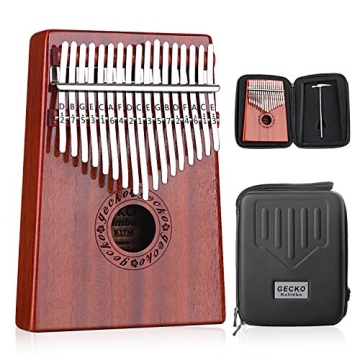 GECKO Kalimba 17 Keys Thumb Piano with Protective Case