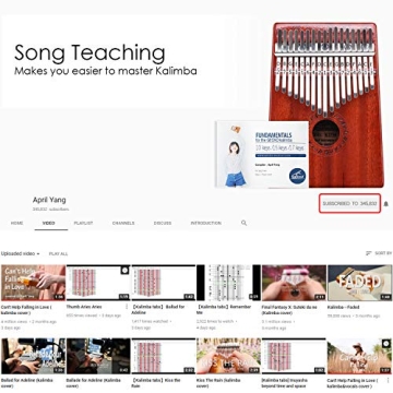 GECKO Kalimba 17 Keys Thumb Piano with Protective Case