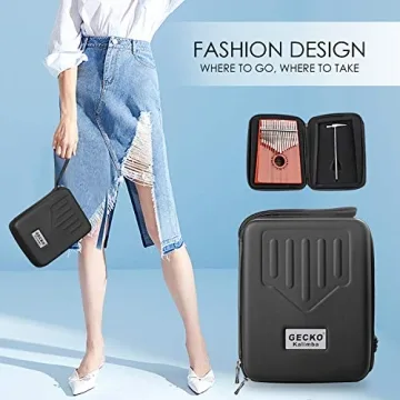 GECKO Kalimba 17 Keys Thumb Piano with Protective Case