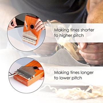 GECKO Kalimba 17 Keys Thumb Piano with Protective Case