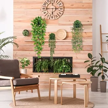 JPSOR Fake Hanging Plants for Home Decor - 4pcs Set