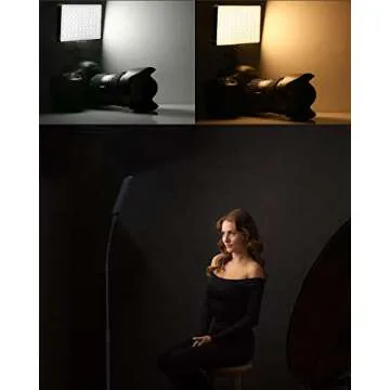 PHOTOOLEX RGB Video Light, Built-in 4000mAh 10w Rechargeable Battery LED Camera Light, 360°Full Color 21 Common Light Effects, CRI≥96 Portable Camera Light Panel with Aluminum Alloy Body