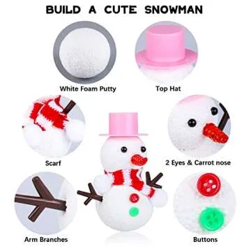 Aneco 9 Pack Snowman DIY Craft Kit for Kids