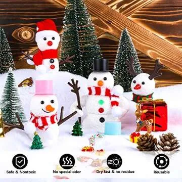 Aneco 9 Pack Snowman DIY Craft Kit for Kids