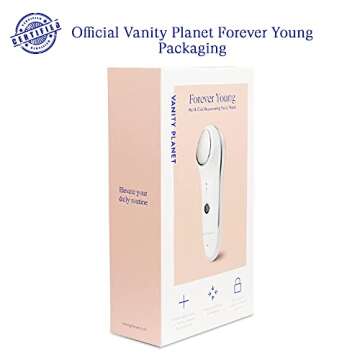 Vanity Planet Forever Young Face Massager- Hot & Cold Rejuvenating Facial Wand with Sonic Vibration Mode, Reduces Pores Fine Lines, Puffiness and Redness