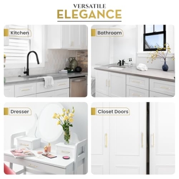 Stylish Gold Cabinet Pulls - Southern Hills 5 Pack