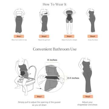 Popilush Shapewear Dress for Women Adjustable and Chic