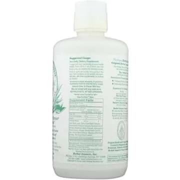 Herbal Whole Raw Aloe Vera Juice - Pure and Natural 32 fl. oz.